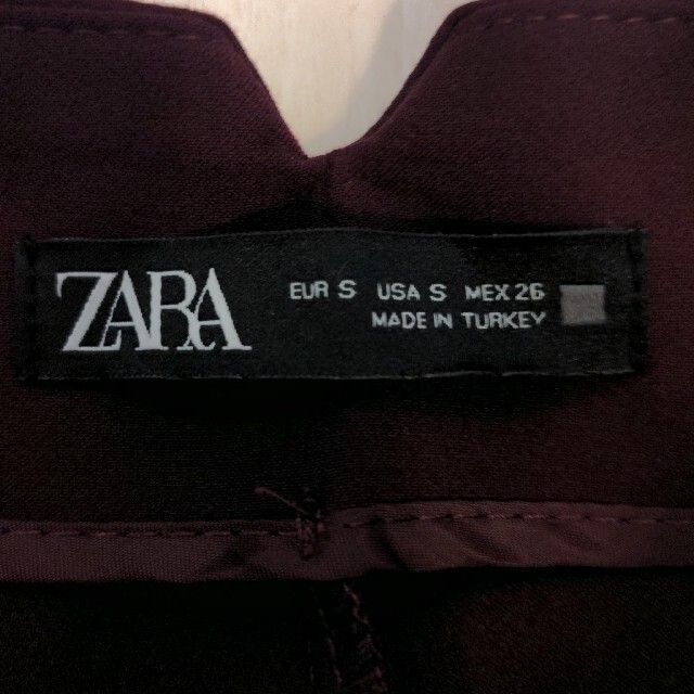 ZARA(ザラ)のZARAザラ ハイウエストパンツ プラム S レディースのパンツ(カジュアルパンツ)の商品写真