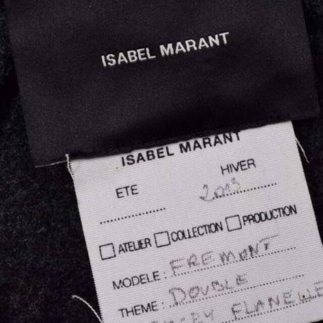 Isabel Marant(イザベルマラン)のISABEL MARANT ハラコ切替 ウール フランネル ジップジャケット レディースのジャケット/アウター(ブルゾン)の商品写真