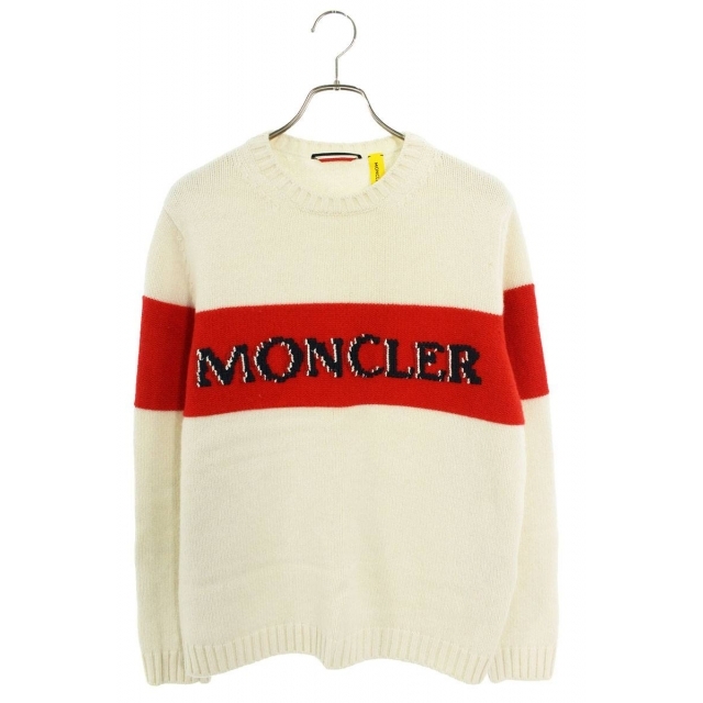 モンクレール MAGLIONE TRICOT GIROCOLLO バイカラーロゴニット メンズ