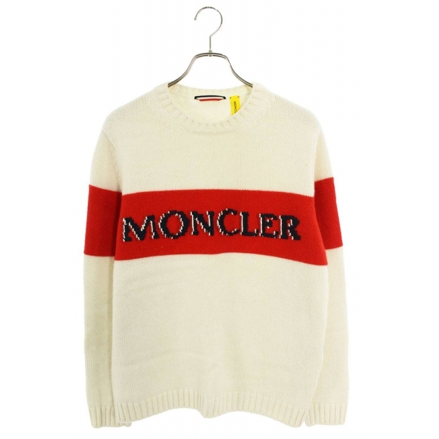 MONCLER(モンクレール)のモンクレール MAGLIONE TRICOT GIROCOLLO バイカラーロゴニット メンズ M メンズのトップス(ニット/セーター)の商品写真