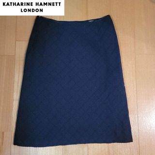 キャサリンハムネット(KATHARINE HAMNETT)のKATHARINE HAMNETT　黒レーススカート(ひざ丈スカート)