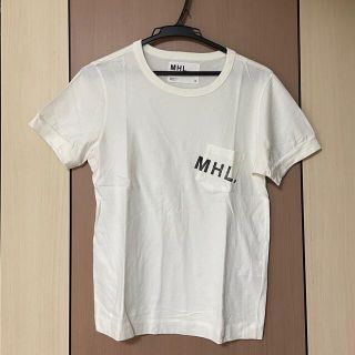 マーガレットハウエル(MARGARET HOWELL)のMHLロゴTシャツ（ホワイト）(Tシャツ(半袖/袖なし))