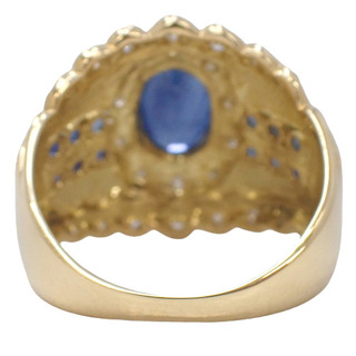 ノーブランドリング・指輪 サファイア リング K18 イエローゴールド YG ゴールド金 ブルー青 40802030456