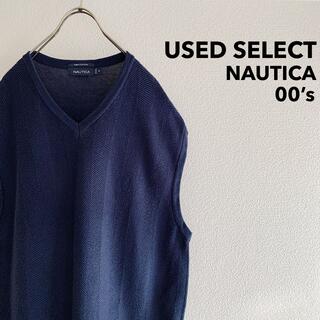 ノーティカ(NAUTICA)の古着 “NAUTICA” Navy Knit Vest / ピマコットン(ベスト)
