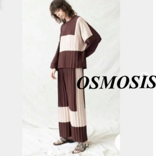 オズモーシス(OSMOSIS)の■オズモーシス プリーツ ニット パンツセットアップ■(セット/コーデ)