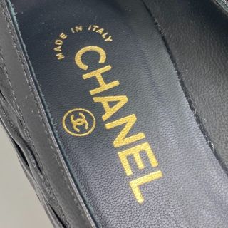 シャネル CHANEL CC ココマーク G27493 ヒール パンプス レザー ブラック