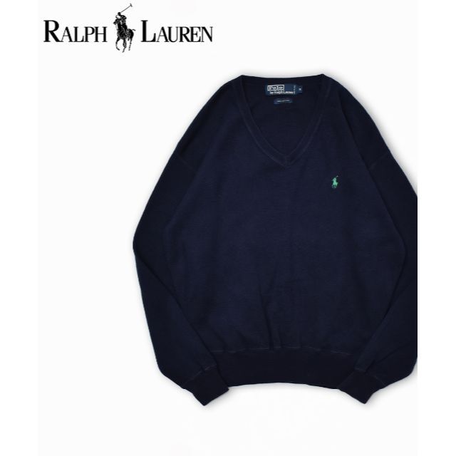 POLO RALPH LAUREN(ポロラルフローレン)の90's Polo RalphLauren ポロラルフローレン コットン ニット メンズのトップス(ニット/セーター)の商品写真