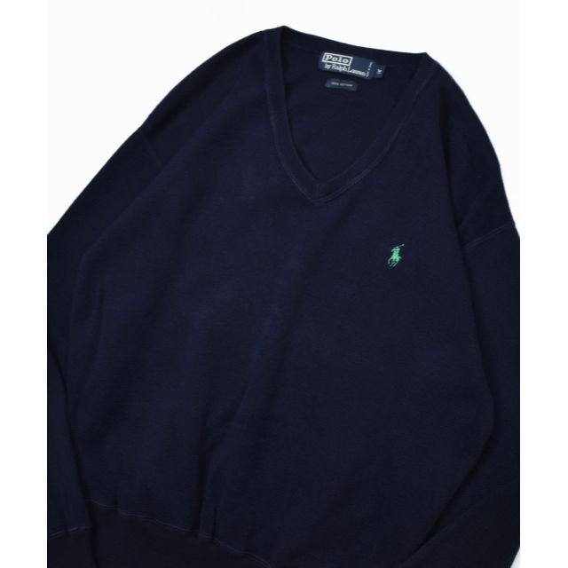 POLO RALPH LAUREN(ポロラルフローレン)の90's Polo RalphLauren ポロラルフローレン コットン ニット メンズのトップス(ニット/セーター)の商品写真