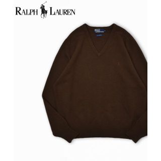 ポロラルフローレン(POLO RALPH LAUREN)の90's Polo RalphLauren ラムウール Vネック ニット(ニット/セーター)