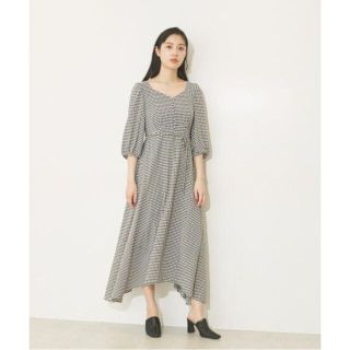 ジルバイジルスチュアート(JILL by JILLSTUART)のジルバイジルスチュアート　ギンガムチェック　ブラック　S(ロングワンピース/マキシワンピース)