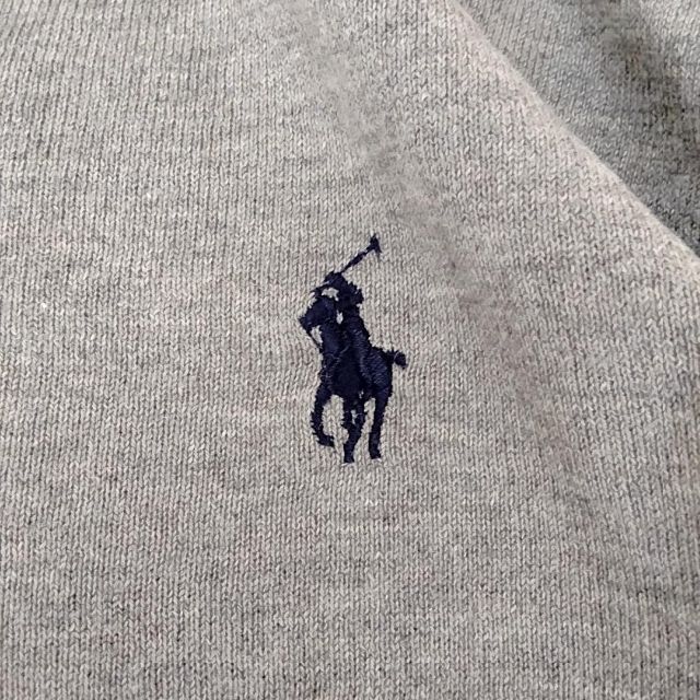 Ralph Lauren(ラルフローレン)のラルフローレン 薄手ニット カシミヤ・シルク混 ワンポイント グレー XL k1 レディースのトップス(ニット/セーター)の商品写真