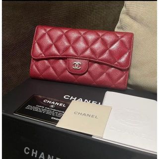 シャネル(CHANEL)のCHANEL マトラッセ キャビアスキン ココマーク キルティング(財布)