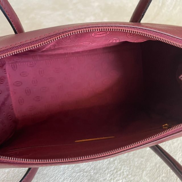 Cartier(カルティエ)の【美品】 カルティエ ハンドバッグ ミニボストン マストライン ボルドー レディースのバッグ(ハンドバッグ)の商品写真
