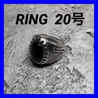✅新品✅  リング　指輪　アクセサリー　黒　ブラック　オニキス　ストーン　20号