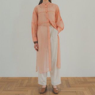 クラネ(CLANE)のCLANE SWITCH DESIGN LONG SHEER SHIRT(ロングワンピース/マキシワンピース)