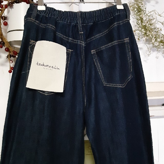 tsukuru &Lin 新疆綿やわらかデニムパンツ新品 ネイビー サイズL