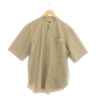 エイトン(ATON)のエイトン 21SS COTTON TWILL  バンドカラーシャツ 半袖(シャツ)