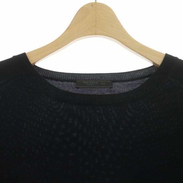 PRADA(プラダ)のプラダ 2017 ウール ニット プルオーバー セーター 長袖 54 ブラック メンズのトップス(ニット/セーター)の商品写真