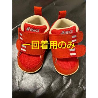 アシックス(asics)のSUKUSUKU  FIRST  RED/OFFWHITE  12センチ(スニーカー)