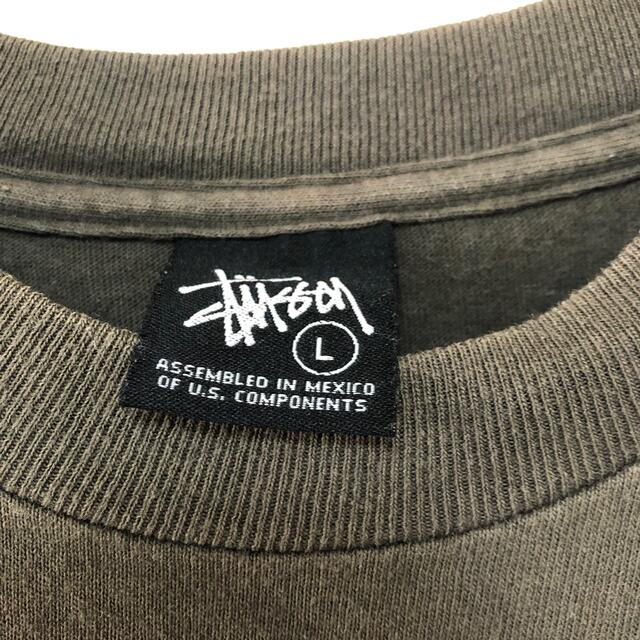 STUSSY(ステューシー)の【状態良好‼️】OLD STUSSY Tシャツ　ローマ法王　カーキ　オリーブ　L メンズのトップス(Tシャツ/カットソー(半袖/袖なし))の商品写真