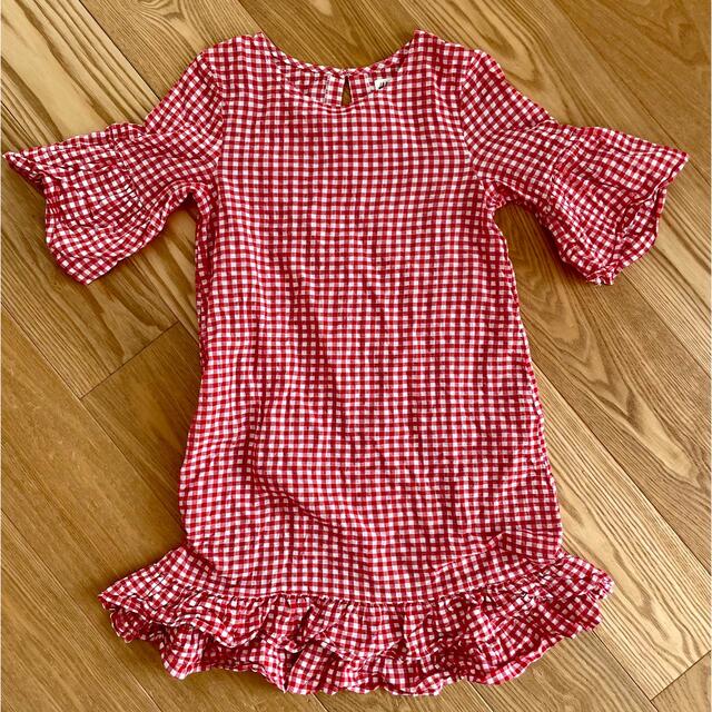 H&M(エイチアンドエム)のH&M ガールズ チェックワンピース EUR128 キッズ/ベビー/マタニティのキッズ服女の子用(90cm~)(ワンピース)の商品写真