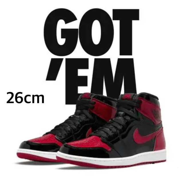 NIKE AIR JORDAN 1 RETRO HIGH PATENT BRED