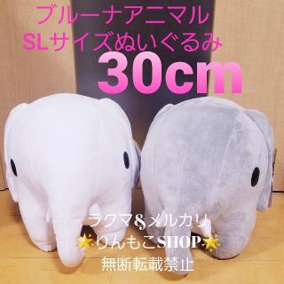 ブルーナアニマル　SLサイズぬいぐるみ　ゾウ　全2種セット（グレー&ホワイト）(ぬいぐるみ)