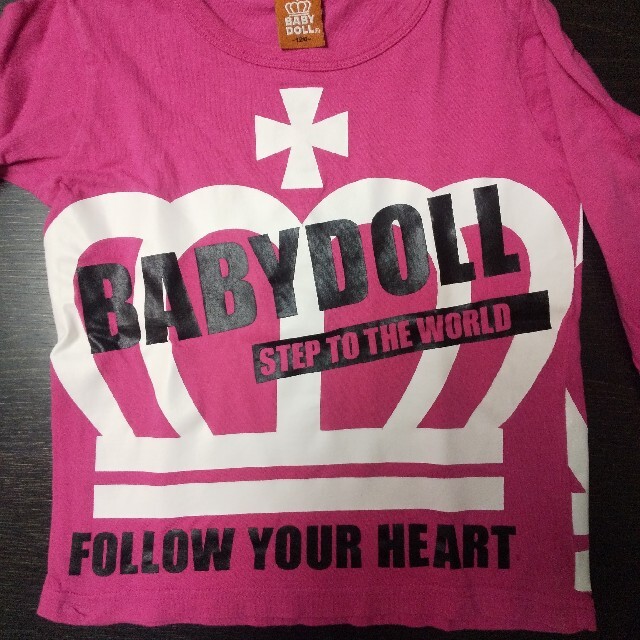 BABYDOLL(ベビードール)のBABYDOLL長袖Tシャツsize120 キッズ/ベビー/マタニティのキッズ服女の子用(90cm~)(Tシャツ/カットソー)の商品写真