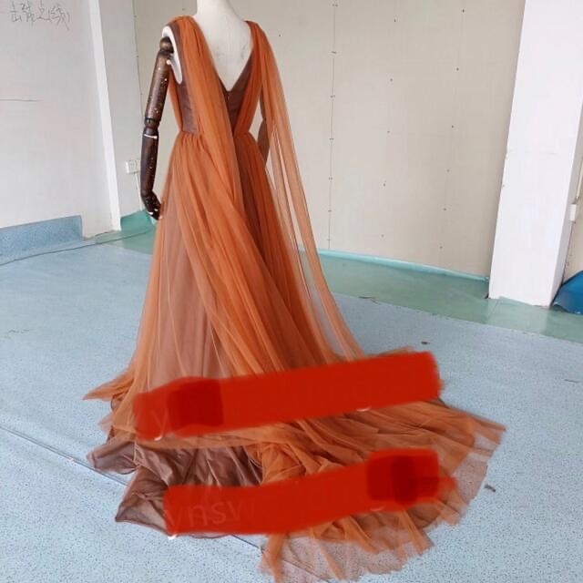 最終値下げ_カラードレス　テラコッタ レディースのフォーマル/ドレス(ウェディングドレス)の商品写真