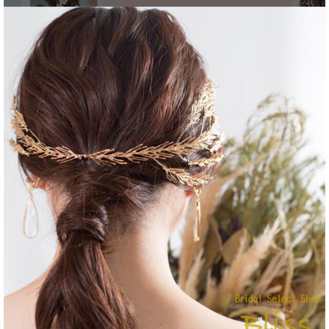 小枝モチーフのヘッドドレス　ブライダルアクセサリー レディースのヘアアクセサリー(その他)の商品写真