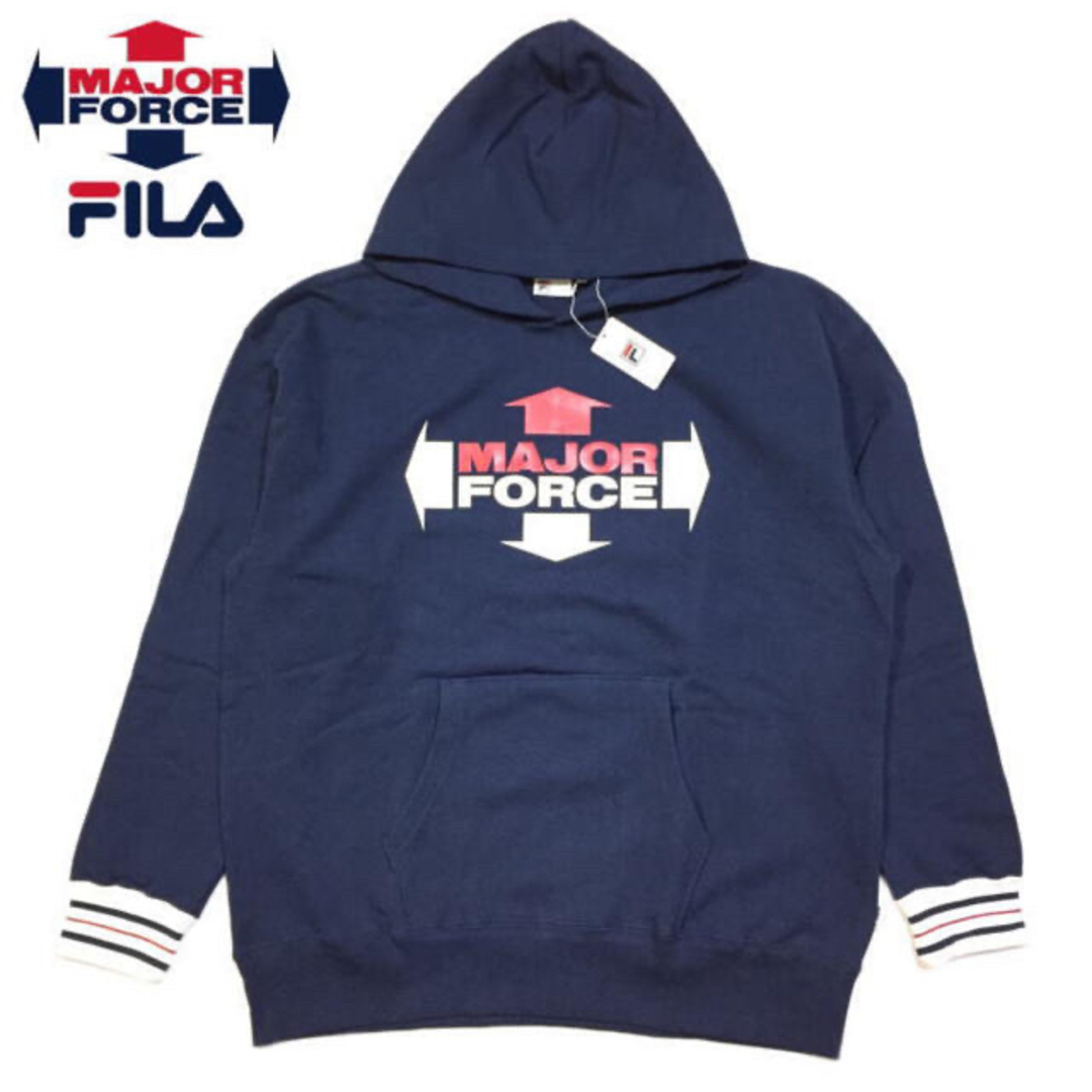 FILA(フィラ)の新品 裏毛 ２ＸＬ FILAフィラ × MAJOR FORCE ロゴプルパーカー メンズのトップス(パーカー)の商品写真