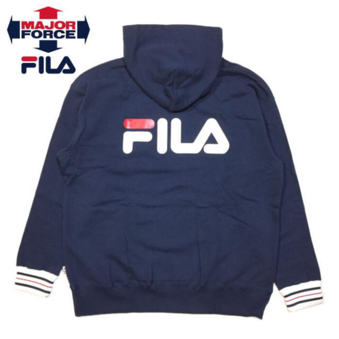 FILA(フィラ)の新品 裏毛 ２ＸＬ FILAフィラ × MAJOR FORCE ロゴプルパーカー メンズのトップス(パーカー)の商品写真