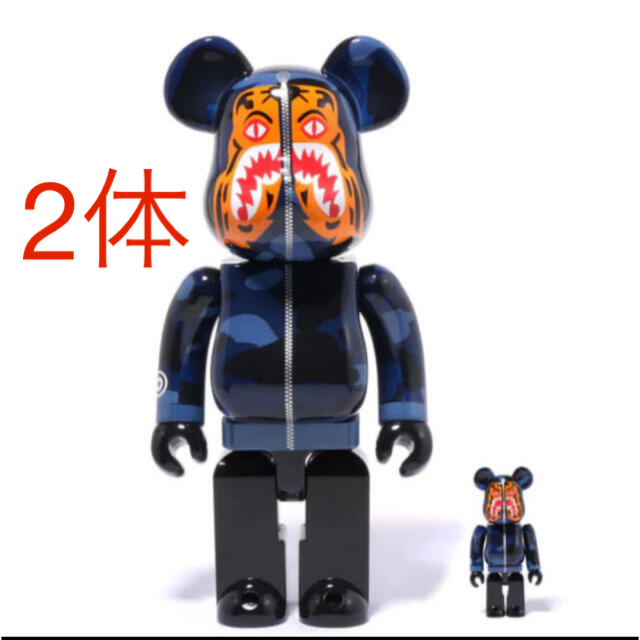 A BATHING APE(アベイシングエイプ)のBE@RBRICK BAPE CAMO TIGER 100％ & 400％ エンタメ/ホビーのフィギュア(その他)の商品写真