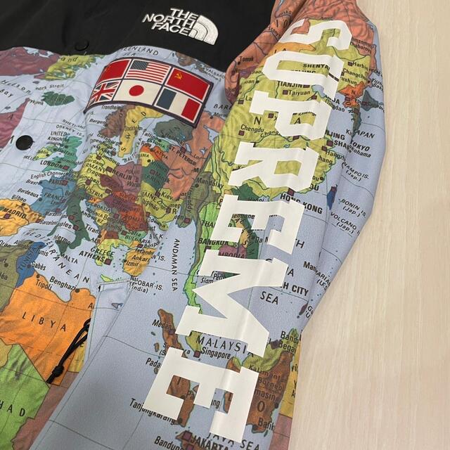 送料込み Sサイズ Supreme ノースフェイス Map柄 コーチジャケット