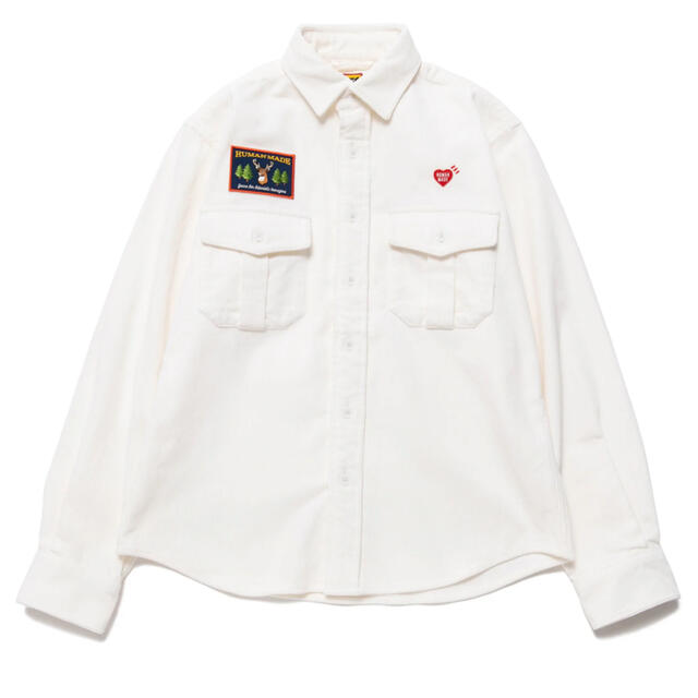 HUMAN MADE CORDUROY WORKSHIRT WHITE XL