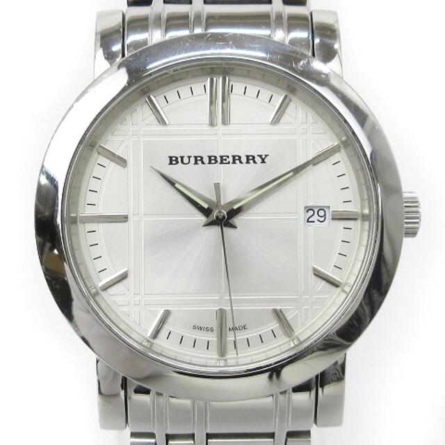 バーバリー 腕時計 アナログ クオーツ デイト BU1350 シルバー ■SMV