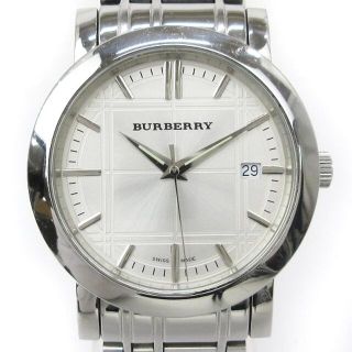 バーバリー(BURBERRY)のバーバリー 腕時計 アナログ クオーツ デイト BU1350 シルバー ■SMV(腕時計(アナログ))