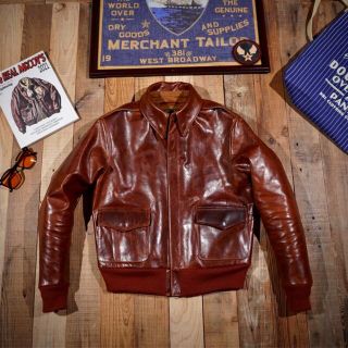 A2タイプ　Horween   フライトジャケット A－2　レザージャケット(スタジャン)