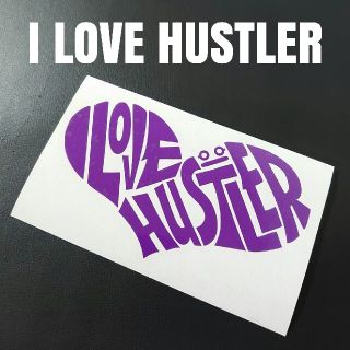 【I LOVE HUSTLER】カッティングステッカー(車外アクセサリ)