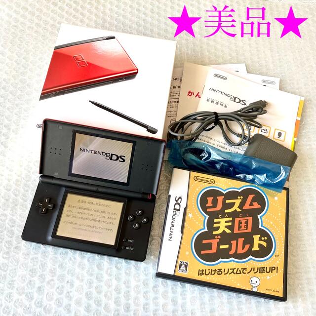 最新作の ニンテンドーDS クリムゾン/ブラック 本体 LITE DS 【付属品