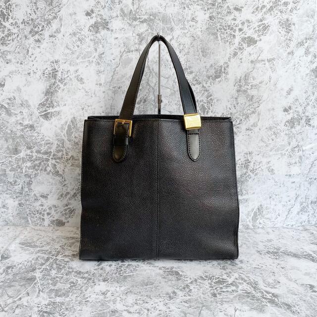 極美品 バーバリーBurberry トートバッグ レザー ブラック ノバ