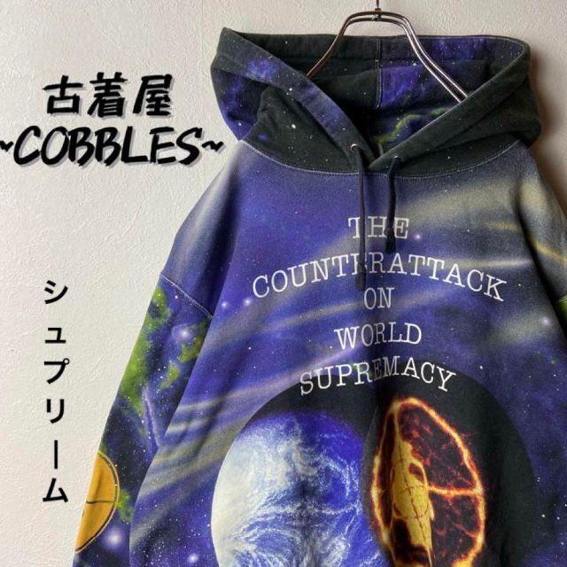 桜 印 シュプリーム×アンダーカバー コラボ パーカー 総柄 バック