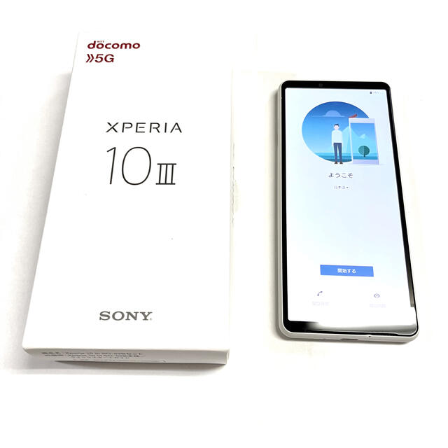 【美品】docomo　SIMフリー　Xperia10Ⅲ　SO-52Bホワイトスマートフォン本体