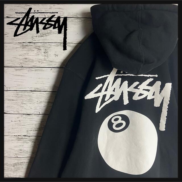 STUSSY - 【大人気】stussy パーカー 8ボール バックプリント 即完売