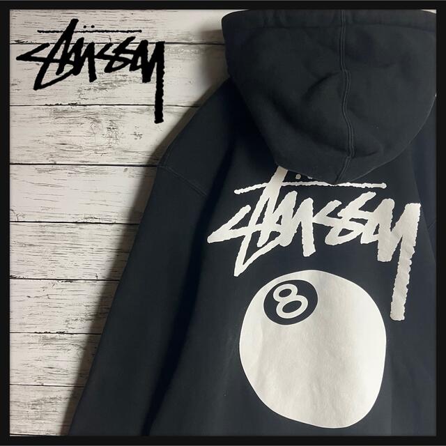 STUSSY - 【大人気】stussy パーカー 8ボール バックプリント 即完売 ...