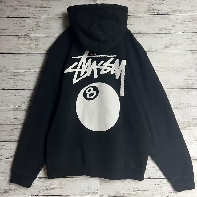 STUSSY - 【大人気】stussy パーカー 8ボール バックプリント 即完売