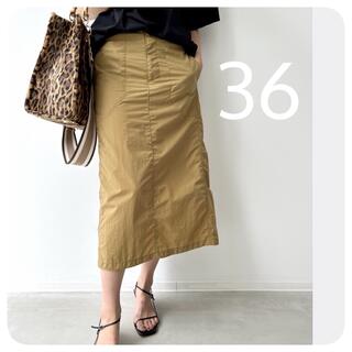 アパルトモンドゥーズィエムクラス(L'Appartement DEUXIEME CLASSE)の新品【Americana】Nylon Tight Skirt キャメル　36(その他)