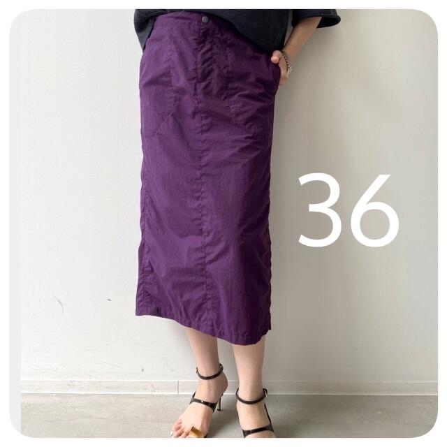 L'Appartement DEUXIEME CLASSE(アパルトモンドゥーズィエムクラス)の新品 【Americana】Nylon Tight Skirt パープル　36 レディースのスカート(その他)の商品写真