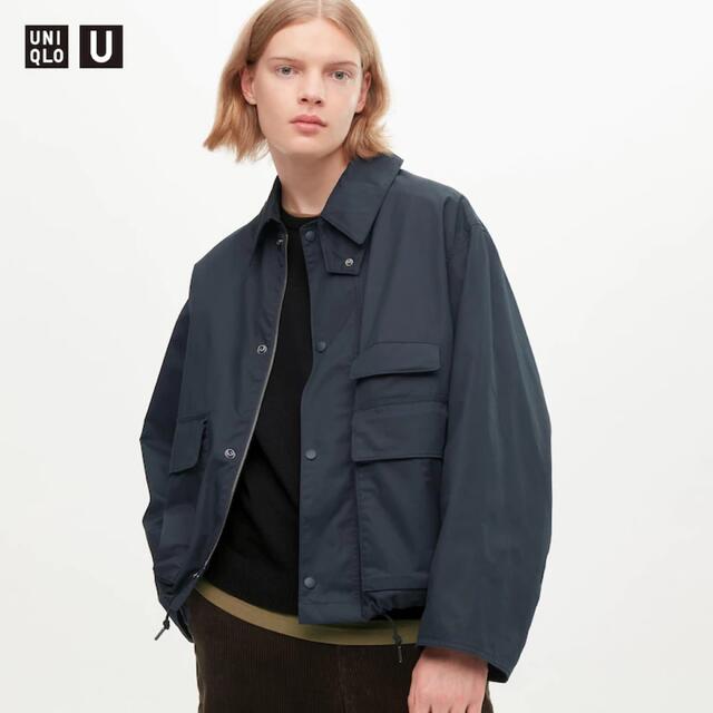 UNIQLO U ユーティリティショートブルゾン ブルー- UNIQLO U ユーティリティショートブルゾン ブルー-