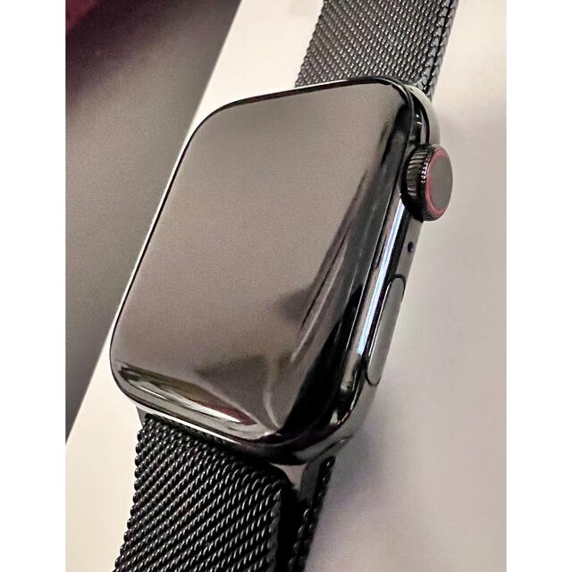 Apple Watch(アップルウォッチ)の【美品】Apple Watch Series 4(GPS + Cellular) メンズの時計(腕時計(デジタル))の商品写真